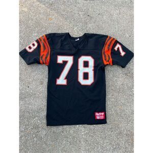 VINTAGE USA MADE NFL CINCINNATI BENGALS #76 SZ MED Rawlings MENS FOOTBALL JERSEY